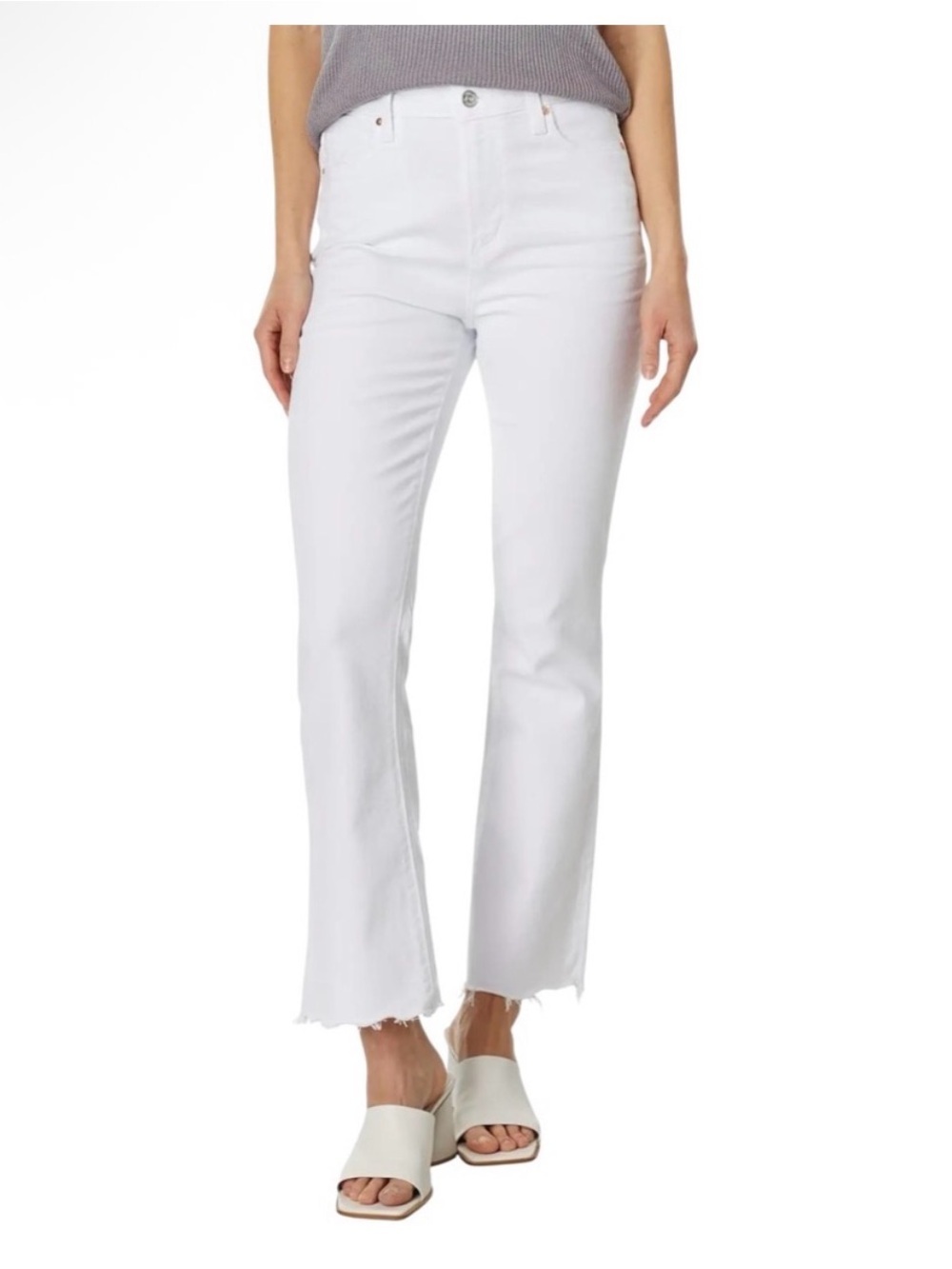Paige Claudine High Rise Ankle Jeans – White – Size 28